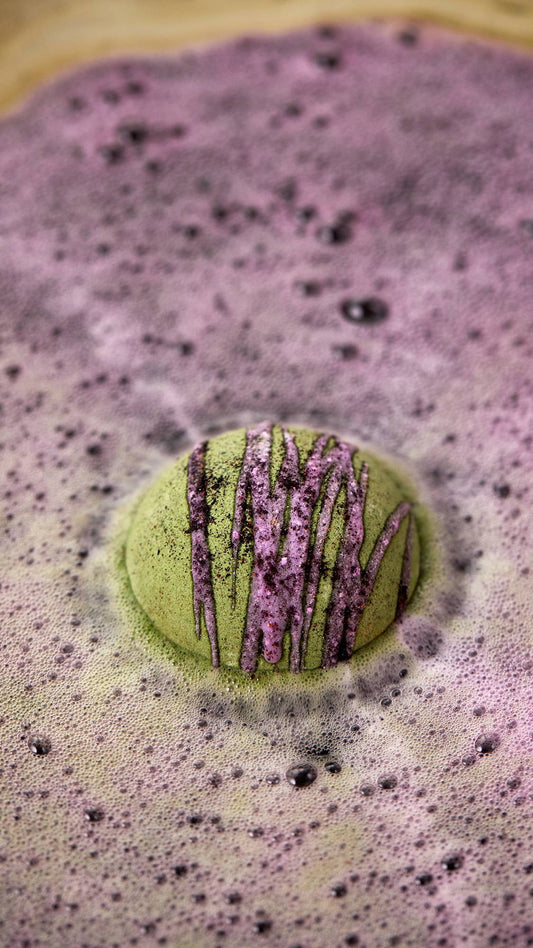 Blueberry Matcha Oat Latte